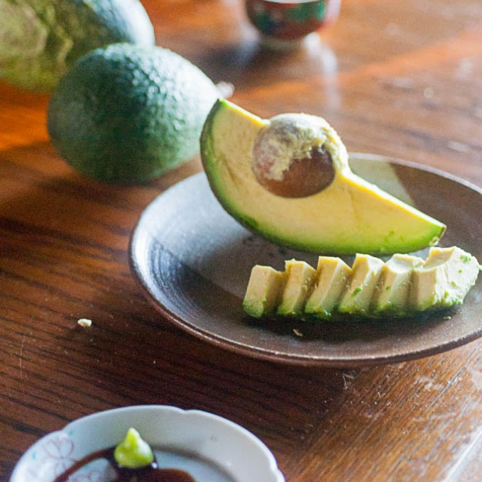 Sake and Avocado Sashimi